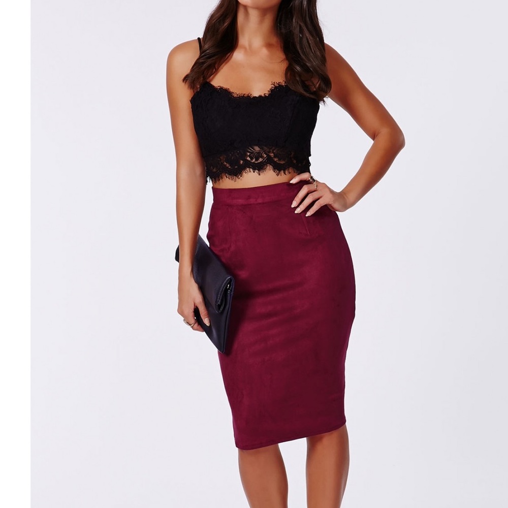 AX Suede Pencil Skirt